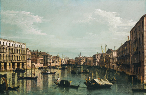 Bernardo Bellotto - Venice, A view of the Grand Canal Looking south from the palazzo Foscari and Pal