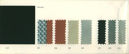 VW Beetle Convertible Color Sheet, 1958/59. Volkswagen of America. Source