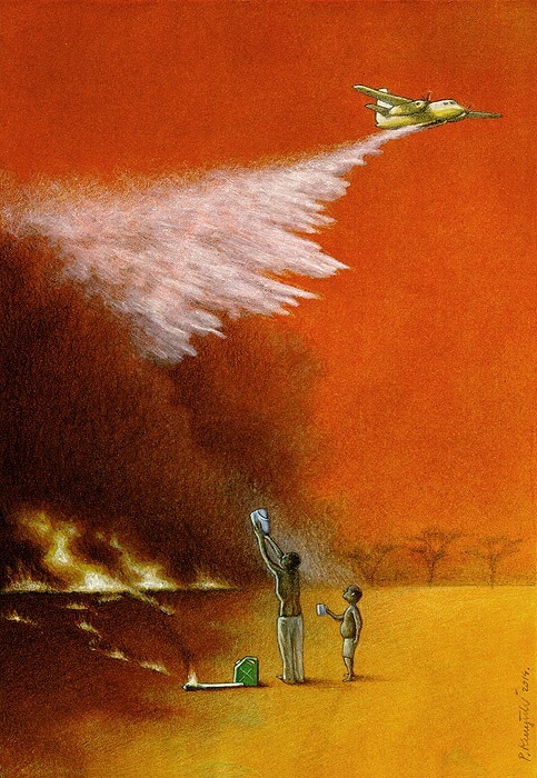 cubebreaker:  Polish artist Pawel Kuczynski creates illustrations which take on issues
