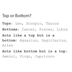 deejayderp:I thought this was hilarious😜😝 #gay #instagay #instalike #haha #hilarious #funny #chuckles  #top #bottom #zodiac #leo #gayboy #text #bahaha  lmao if only this was true lol