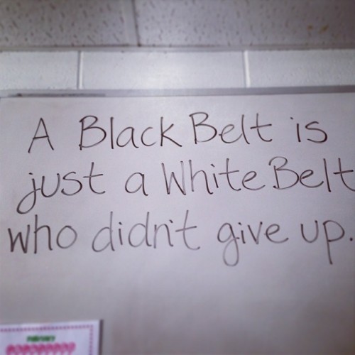 I write messages on the whiteboard for my students. Classic one from Master Park. #martialarts #taek