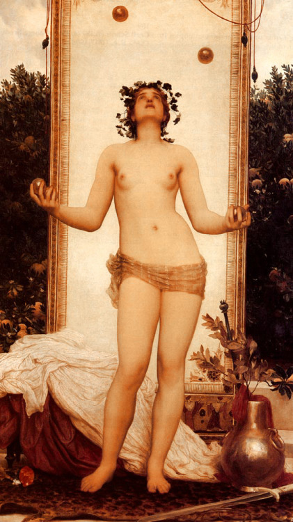 pre-raphaelisme:The Antique Juggling Girl by Frederick Leighton, 1874.