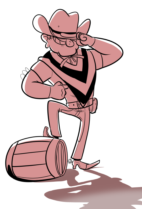 paperboxhouse:  Sheriff GrunkleQuick sketch i did during the stream  YEEEEEEEEEE