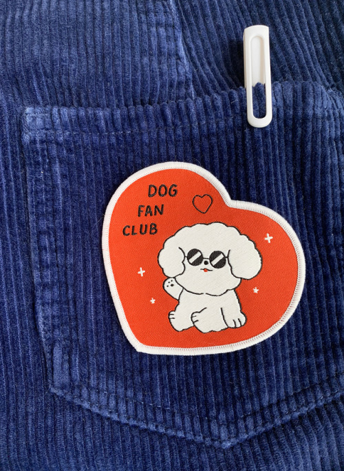 natalikoromotoart: “Cat Fan Club” & “Dog Fan Club” Iron-on Patches natalikoromoto.dog