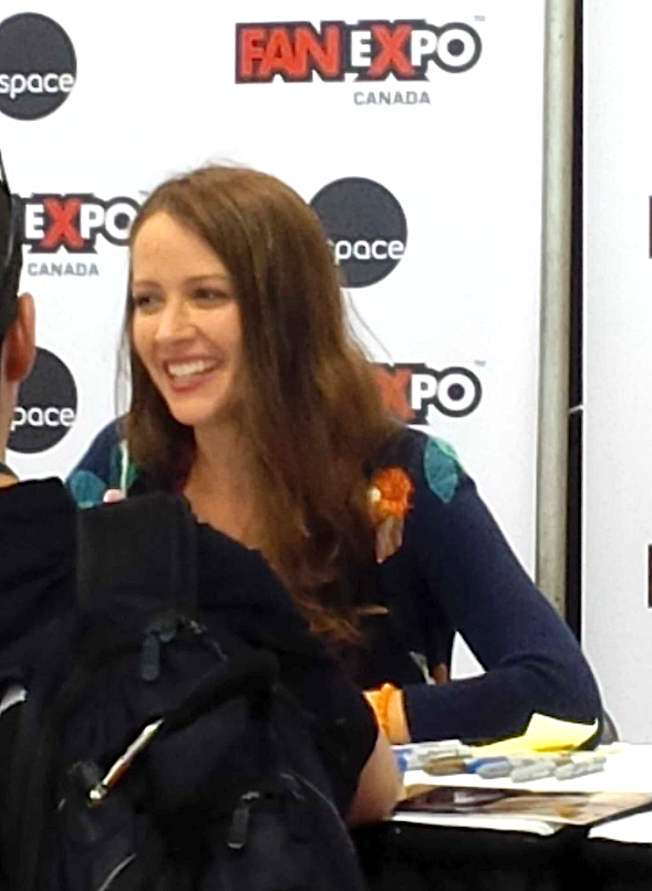 eyesofwitt:   Amy at Fan Expo Canada autograph table this morning Always a smile