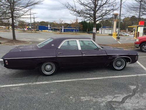 Test drove this beautiful (’69 Chevy Impala) old girl tonight with my dad (who is a Car Guy™). Sadly