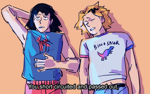 anxioussailorsoldier: kaminari: do you think it worked?bakugou, walking past: dunce face, did you re