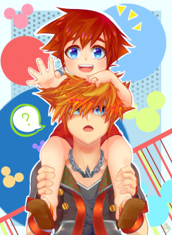 spritlezyart:  Tiny Sora is so cuteeee~ Kids