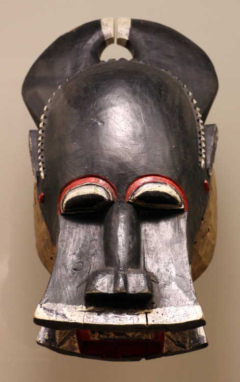 Mask-headdress of the Baule people, Côte d'Ivoire.  Artist unknown; 20th century.  Now in the Indian