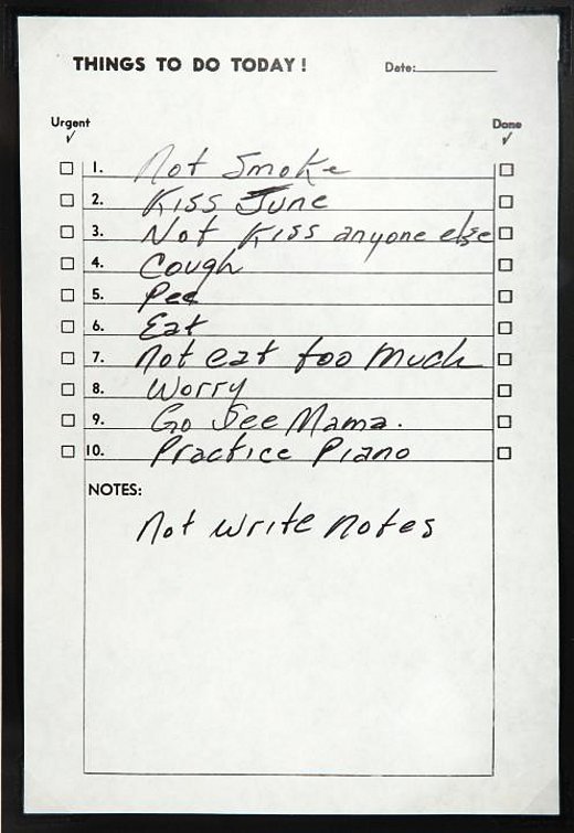 lafantasma:Johnny Cash’s to do list