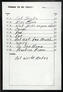 lafantasma:  Johnny Cash’s to do list