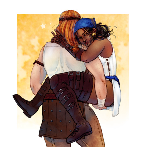 serenity-fails:  This month’s Patreon request vote winner is… Isabela/Aveline!! Isabela will probably run out of excuses for Aveline to carry her eventually, but Aveline will probably keep falling for them anyway. Thanks to my mega awesome patrons