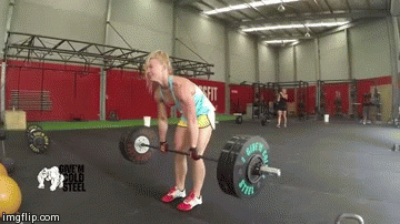 crossfitters:  Pip Malone working through a heavy conditioning section during training 