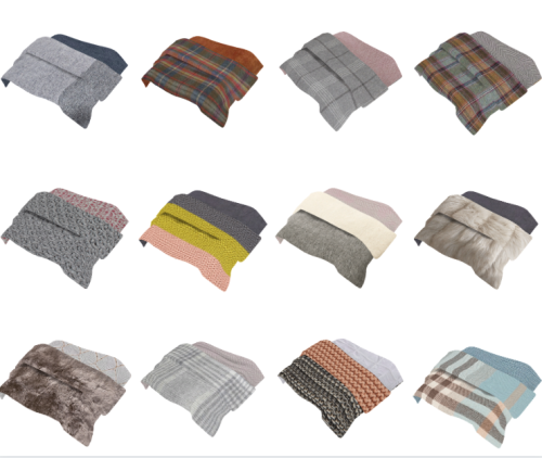 TS4: Snuggle blanket and pillow collection by Tilly TigerCollection 1: Warm and cosy textures and fa