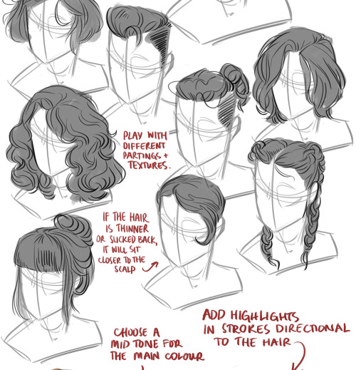 artofpan:@theamazingartofescapism asked me about how I draw hair. I’m sure I missed out heaps of stu