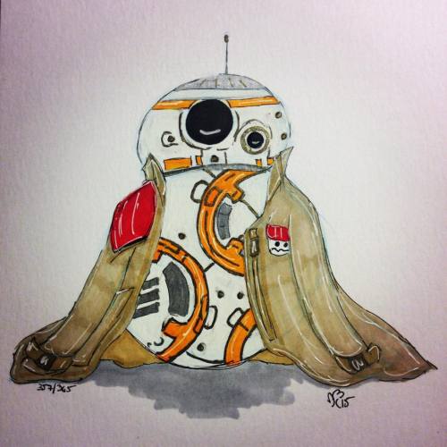 gyzym: tentaclemadestudios: #sketchaday 357/365: @gyzym on tumblr asked if anyone had drawn #bb8 in 