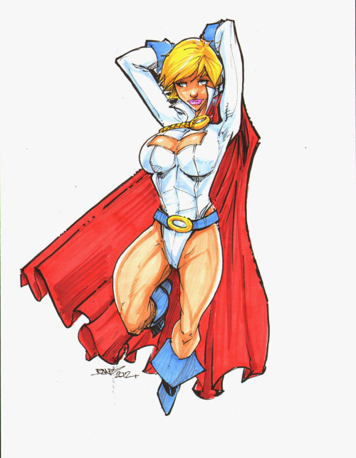 comicsforever: Women Of DC Comics: Zatanna &amp; Power Girl // artwork by Randy Kintz (2012)