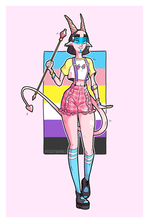 myselfsquared:✨ LGBTieflings: Gay, lesbian, bi, pan, trans, non-binary, genderqueer, ace ✨ Hi, i’m A