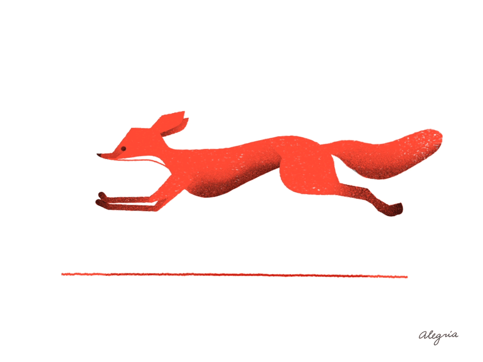 fox running animation