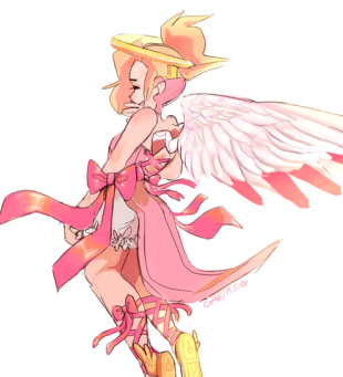 Valentine’s mercy stimboard  |  So i came across this fanart of mercy after finishin