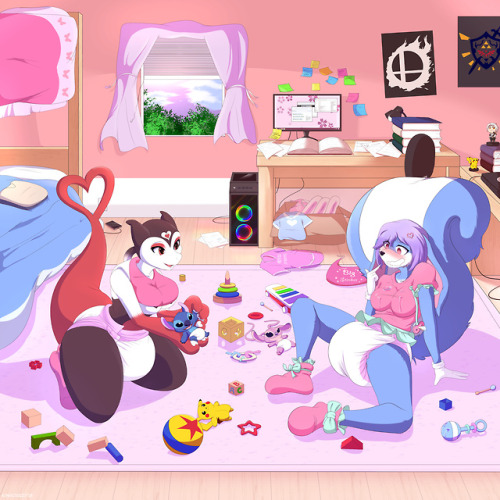 king-crazy:Commission for Filly_Moonshine on FA, featuring Spazzykins!