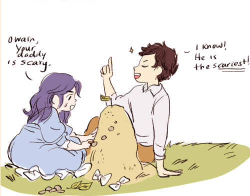 garbagebird:  aunt lissa, uncle lon’qu, and owain come to visit.  