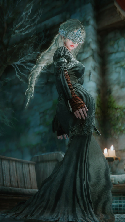 ellynoa: ” Ashen one, can you still hear my voice? ”   Fire Keeper from Dark Souls III (All Bodyslide) by Nini https://www.patreon.com/ninirim/posts 