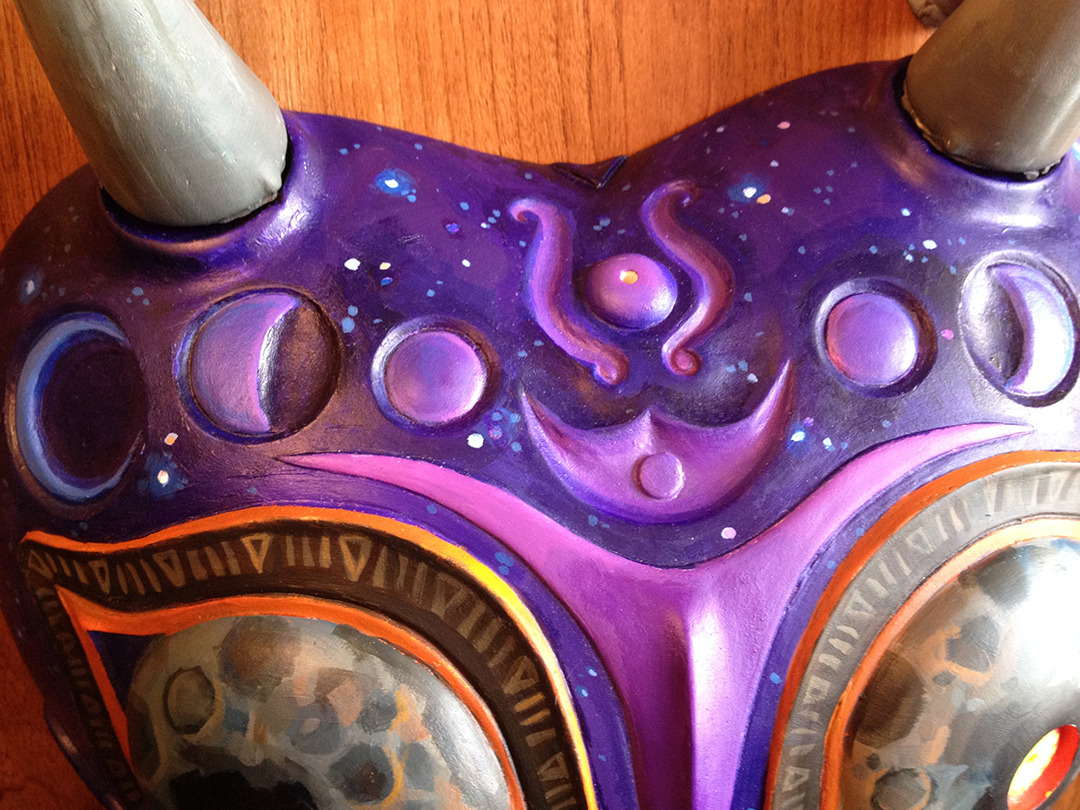 melissakking:  I painted this Majora’s mask for a kickstarter Fangamer is going