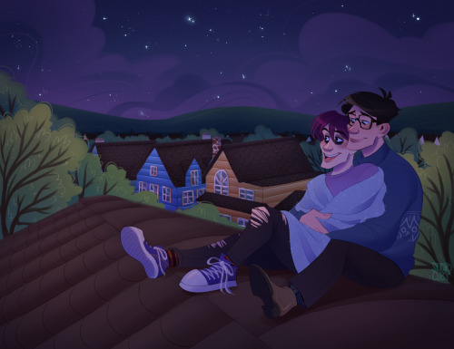  Stargazing Was commissioned by my lovely friend @sar-kasstic ! I really enjoyed drawing thisI hope 