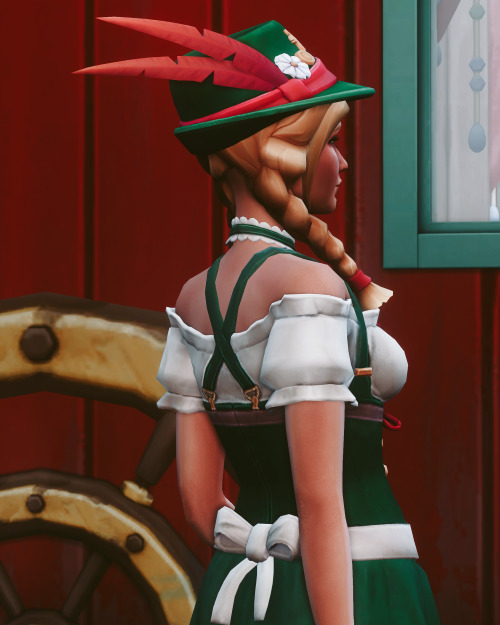 Fortnite - Heidi outfitNew meshDress + Hairstyle + Hat + Choker + Necklace + Stockings + ShoesFor ha