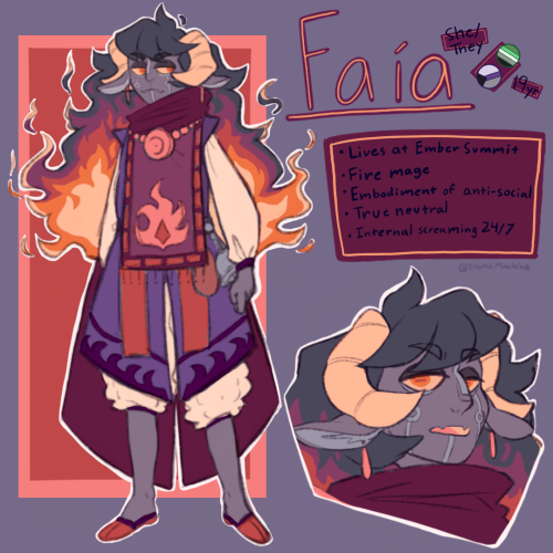 ironicmachine:NEW AHIT OC! This is Faia. She resides at Ember Summit in the Alpine Skylines and prac