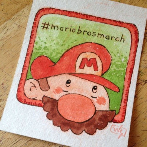 I&rsquo;ll be posting a painting of a different Mario Bros character each day in March. Good tim