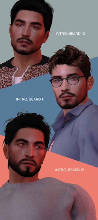 introsims:[INTRO] Beard 10- Male- Young Adults ~ Elders- 20 Swatches- HQ compatible[INTRO] Beard 11-