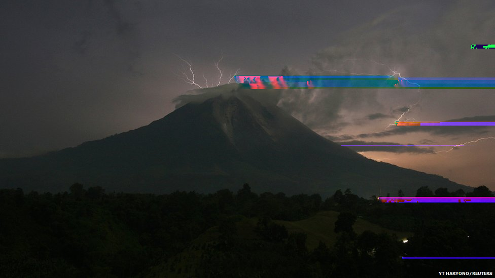 glitchnews:  After 400 years of silence Mount Sinabung in Indonesia erupted for the