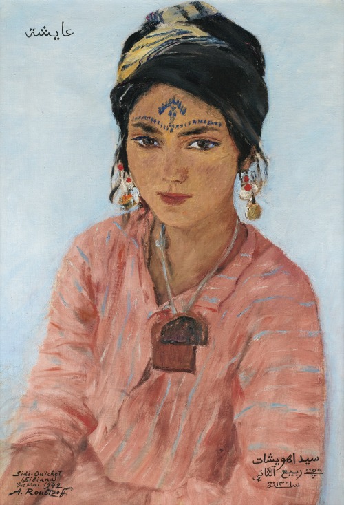 arcadiaart: Alexandre Roubtzoff (Russian, 1884-1949), “Portrait d’Aïcha”.Follow Arcadia Art on Word