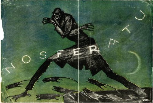 obsidian-sphere:The 1922 German release poster for Nosferatu.