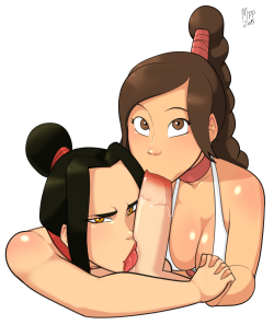 mrpotatoparty:Ty Lee and Azula sharing a treatDamn son