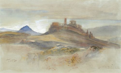 EDWARD LEAR (1 of 2)Athens: Three Views of the Acropolis (with Frankish tower still standing), and t