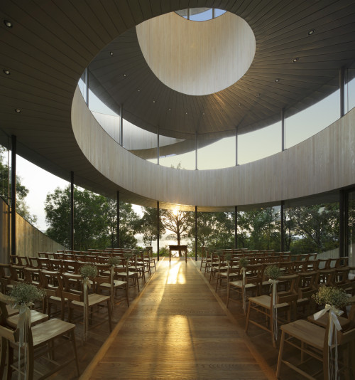 archatlas:  Ribbon Chapel NAP Architects     The   Ribbon Chapel by NAP Architects was just selected the Overall Winner of the 2015 LEAF Awards. The LEAF Awards is an annual awards ceremony founded in 2001 and now brings together leading architects,