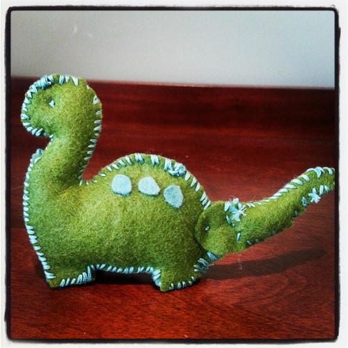 My First #MakerShed Kit! Its A #dinosaur That Fits In The Palm Of Your Hand. It Isn't Anywhere Near Perfect!