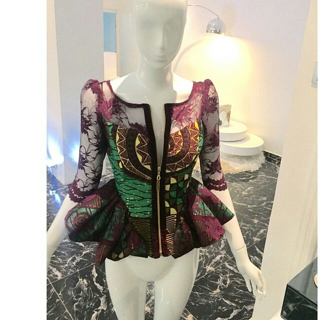 ankara peplum jacket styles