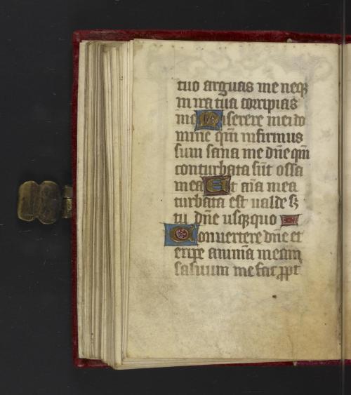 Christ in Majesty begins the Penitential Psalms of this late 14th century Book of Hours in Metz, Fra