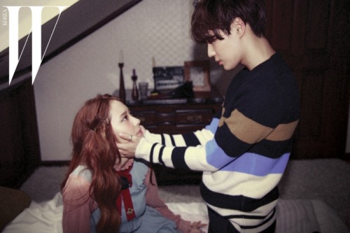 fy-taekey:(official) taemin &amp; krystal for ‘w korea’ daisy illusive digital exclu