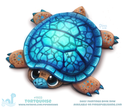 cryptid-creations: Daily Paint 1922# TortquoiseDaily Book and Prints available at: ForgePubli