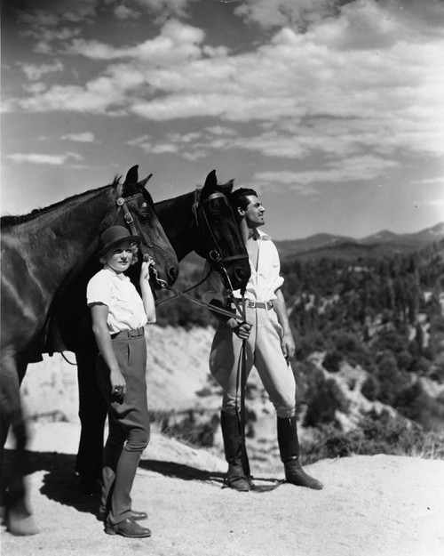 cary grant and virginia cherrill out riding at hearst castle…he stayed there 34 times, &ldquo