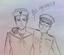 inuyana8:  For holyfuckabear. All aboard the S.S. Fuckboy ship!  Everyone loves nerds in uniform. 