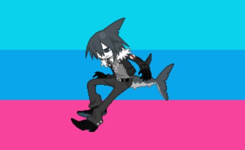 Samekichi from Wadanohara and the Great Blue Sea listens to Vocaloid!Submitted by anonymous