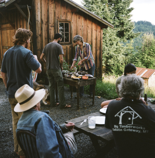 thecindercone:  A long day of working on the tree houses.