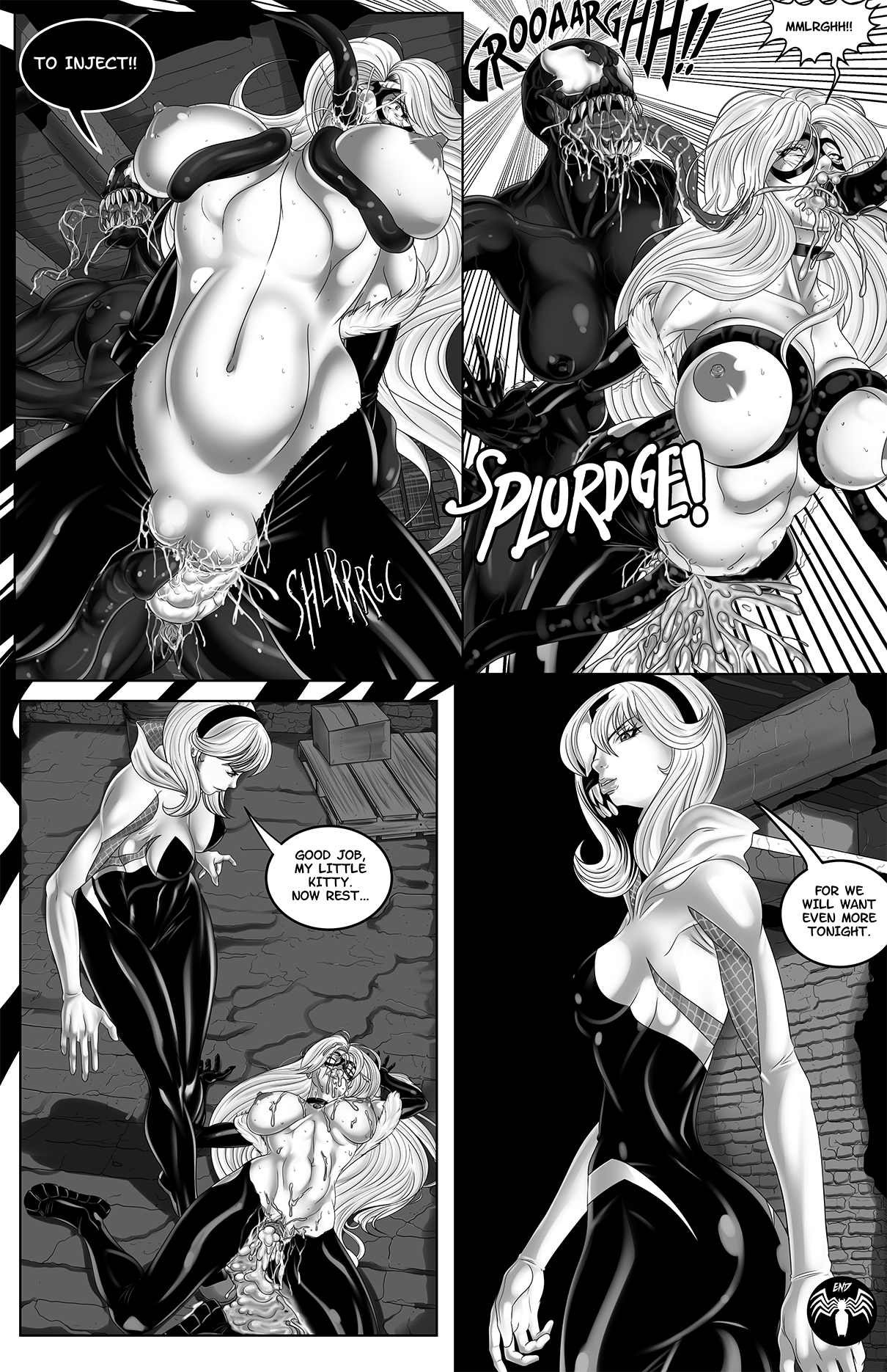 indominus-hentaiking:  Blackcat’s Spider Problem part 2