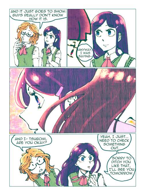 polyglotplatypus:here comes a new trans!mob comic! tfw you meet your first crush for the first time 